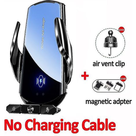 Kabelloses 120-W-Autoladegerät, automatische magnetische Handyhalterung, kompatibel mit iPhone 14, 13 und 11, Samsung und Xiaomi, Schnellladefunktion – kabellos, Schwarz