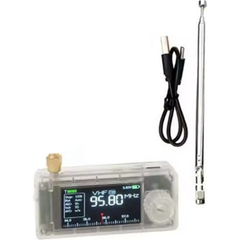 Geeignet für das tragbare Mini-Radio SI4732, Vollband, LSB, USB-Schnittstelle, unterstützt AM-, FM-, HF-, SW-, MW- und VHF-Bänder, transparentes Gehäuse.