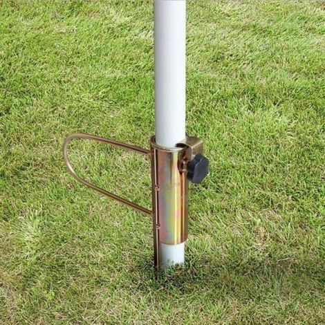 Ancre Parasol - Métal - Pour Mât 32 à 38 mm - Plage Jardin Terrasse - 1 Pièce (1/4)