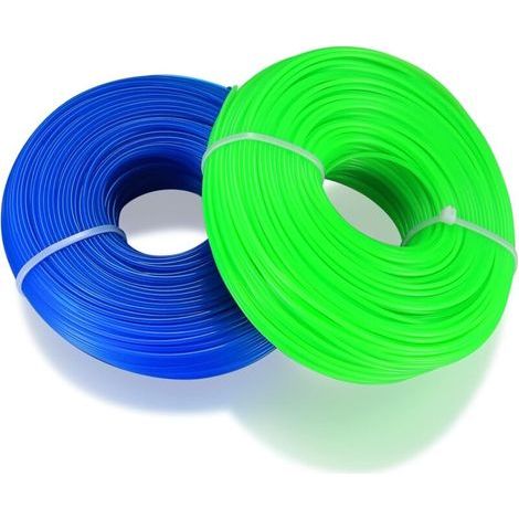 Fil rond en nylon pour débroussailleuse – Lot de 2 bobines 100m – Diamètre 1.6 mm – Performance de coupe optimale (1/5)
