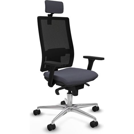 Sedia Ufficio con Poggiatesta Piqueras y Crespo 3D086N2 Grigio scuro (1/5)