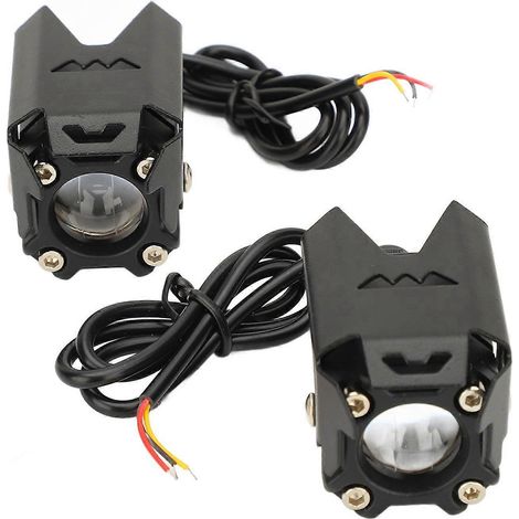 Paar Motorrad-LED-Scheinwerfer 10W Fern- und Abblendlicht Zusatzscheinwerfer Weiß Gelb