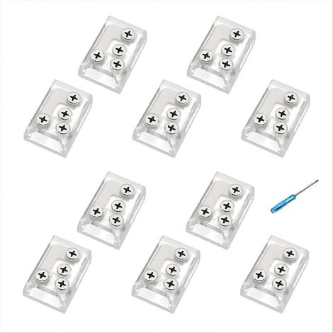 Packung mit 10 LED-Eckverbindern mit Schraubbefestigung, 24 V/5 A, 2-polig, 8 mm, für LED-Streifen (1/5)