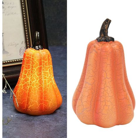 Lanterne citrouille d'Halloween à piles, mini lanterne citrouille LED, accessoire de déguisement d'Halloween, décoration de bureau, type A, citrouille allongée (1/5)