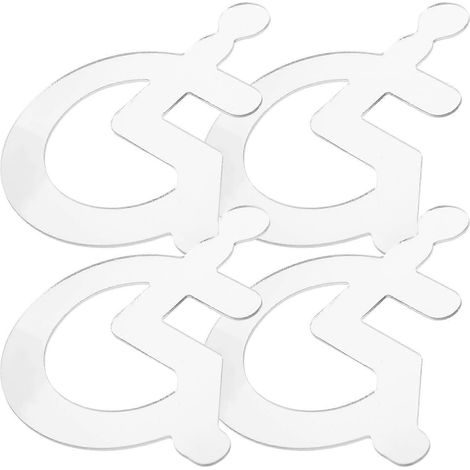 Ensemble de panneaux de signalisation acryliques pour toilettes accessibles aux fauteuils roulants (16 pièces) (1/5)