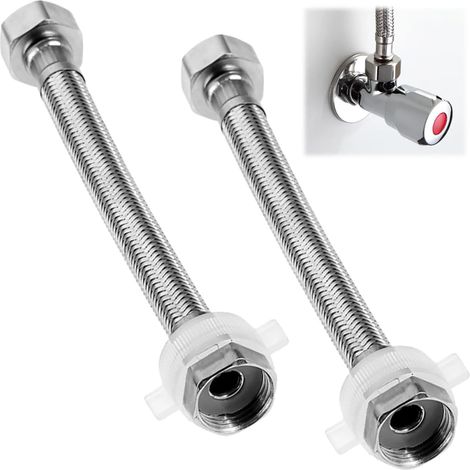 2 Pièces Flexible Robinet en Acier Inoxydable, Tuyau Flexible pour Robinet (1/5)