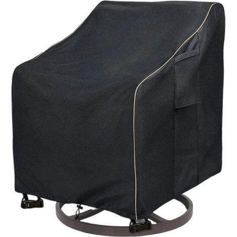Housse de chaise longue pivotante robuste, protection pour meubles de terrasse, tissu Oxford 210D imperméable, aérations respirantes, cordon de serrage sécurisé (1/5)