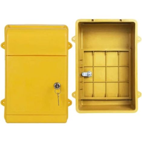 Boîte aux lettres murale de capacité moyenne Design dos nu avec serrure Boîte aux lettres en plastique écologique Forme rectangulaire idéale pour la maison et le bureau (1/5)