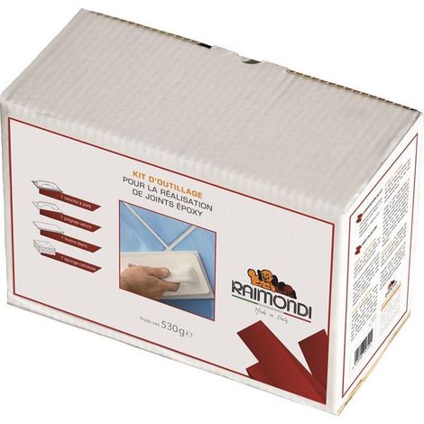 Raimondi – Kit de jointoiement époxy – Taloche à joint Verdina 100mm – Poignée velcro – Feutre blanc peu abrasif – Éponge cellulose ovale