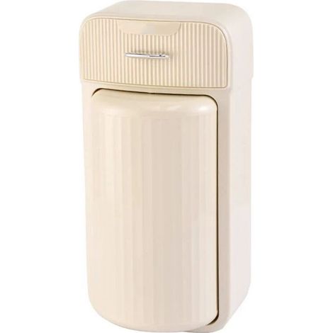 Boîte de Rangement pour Pinceaux de Maquillage, Crème pour le Visage, Cosmétiques, Coiffeuse, Support Mural pour Salle de Bain, Blanc Crème (1/4)