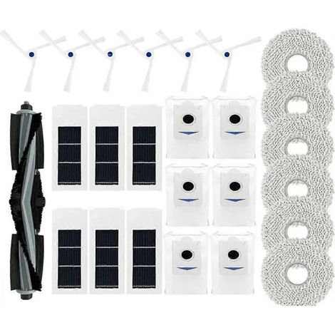 Pour X2 / X2 Pro / Debot X2 Omni : Consommables, balai à franges avec filtre HEPA, brosse principale rotative, brosse latérale, sac à poussière et accessoires (1/5)