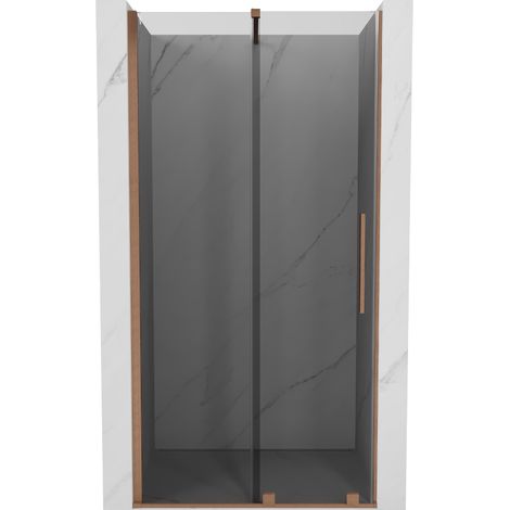 Mexen Velar porte de douche coulissante 110 cm, graphite, cuivre brossé - 871-110-000-41-65 (1/5)