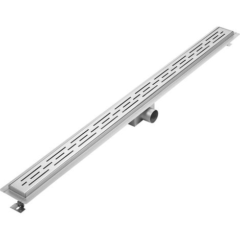 Milano Linear Brushed Stainless Steel Shower Drain with Grate - 1200mm (Chrome)