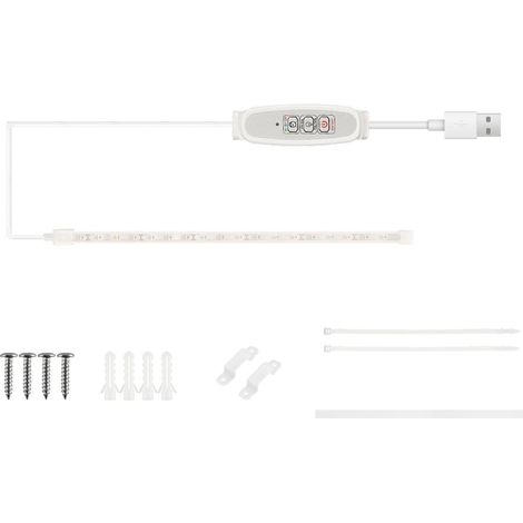 Tira de LED rosa-violeta para el crecimiento de las plantas, 20 LED, 30 cm, temporizador de 3/9/12 h, intensidad ajustable, USB