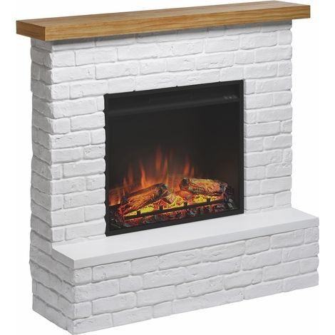 TAGU Cheminée électrique décorative "ROLF" Blanc - Powerflame (1/4)