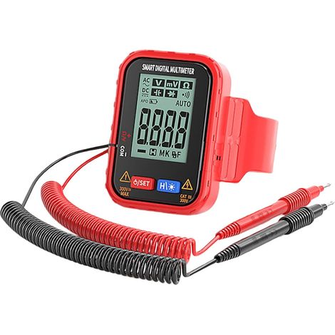 Multimètre intelligent de haute précision avec dragonne et sondes d'affichage rétroéclairées et charge de type C pour les professionnels (1/4)