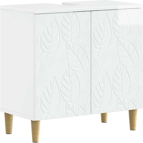 Bathroom Sink Cabinet DELFT High Gloss White 59.5 x 31.5x 59 cm vidaXL (1/5)