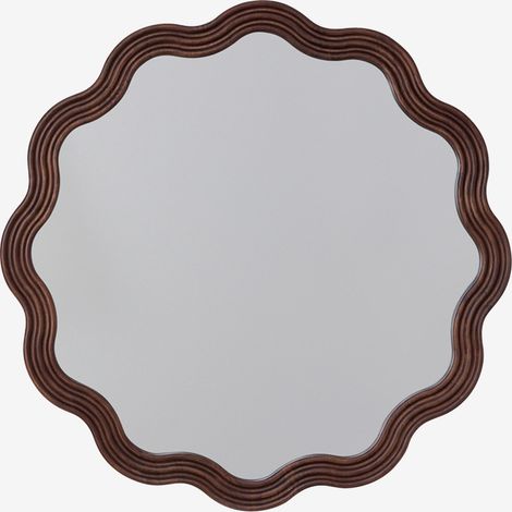 Espejo de pared redondo en madera de roble Ø80 cm Luesia SKLUM (1/5)