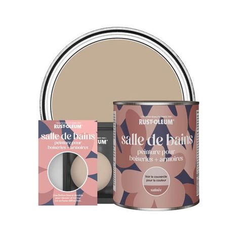Peinture pour Boiseries & Armoires de Salle de Bains, Finition Satinée - Caramel Salé (1/2)