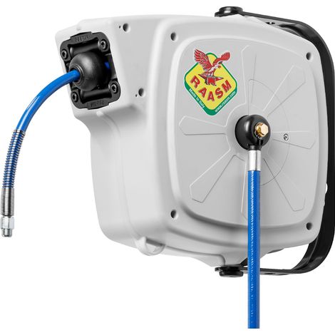 Enrouleur air et eau 10 m Ø G 3/8 (m) 20 bars Tech avec enroulement automatique et support mural pivotant Raasm RA.92808.101 (1/5)