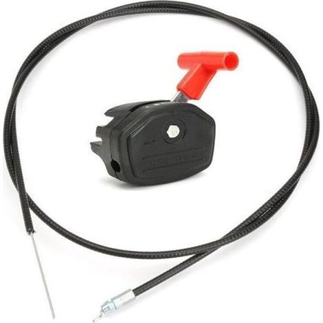 pair Pièce détachée tondeuse câble d\\'accélérateur universel et levier de démarrage pour tondeuse à gazon poussée (1/4)