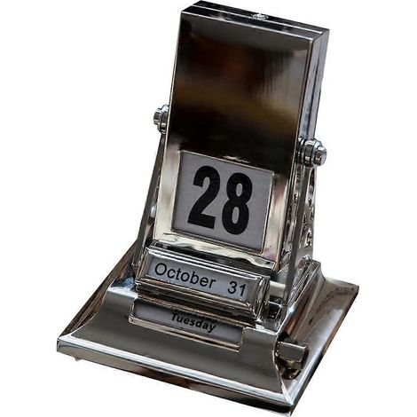 Calendrier de bureau scandinave minimaliste, rotatif, en métal de haute qualité, idéal pour offrir. (1/5)