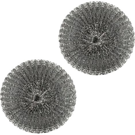 [MAI USATO]Confezione da 2 filtri anticalcare in acciaio inox - Decalcificante riutilizzabile in rete per bollitore in acciaio inox - Anticalcare - Spugna in acciaio inox - Detergente per pentole (1/5)