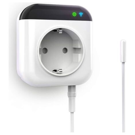 Pair - Prise thermostatique WiFi programmable avec capteur, Prise de contrôle numérique WiFi avec application (1/5)