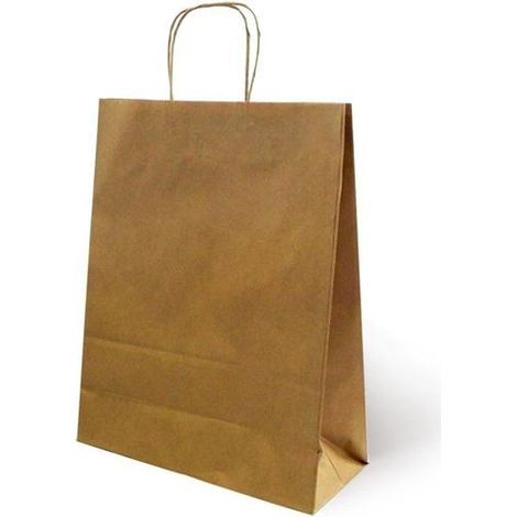FAMA BOLSA DE ASA RETORCIDA 125GR 21X11X29CM PAPEL KRAFT