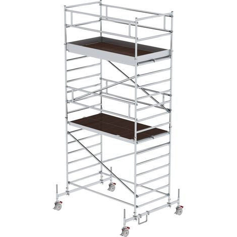 Munk Rollgerüst mit Doppelplattform 1,35x2,45m Plattform, 6,35m AH (1/2)