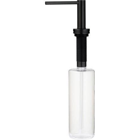 Dispenser per sapone liquido installazione lavello cucina in colore nero opaco Deante ASTER ZZZN0DD Nero opaco (1/3)
