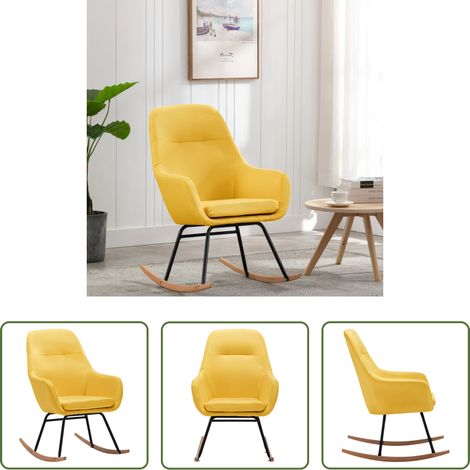 Chaise de jardin -  Chaise à bascule Jaune moutarde Tissu (1/5)
