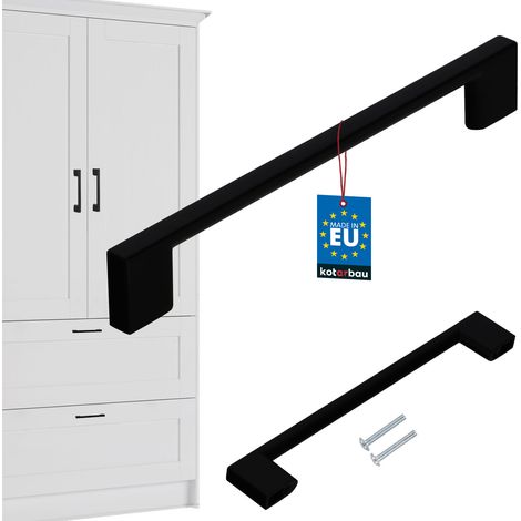 KOTARBAU® Küchenmöbelgriff Klassisch Modern Länglich Matt Schwarz 190 mm Abstand 160 mm