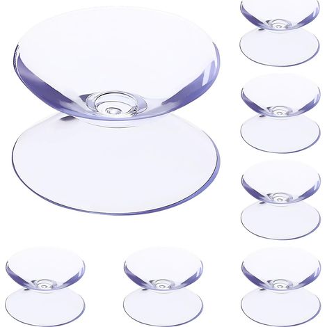 12pièces Lot de Mini Ventouses Double Face Transparentes pour Verre Entretoises Antidérapantes Patins De Protection pour Plateaux De Table