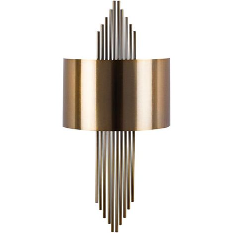 Art-Deco-Wandleuchte - Metall - Goldfarben - 22 x 75 cm - SANGARIUS (1/5)