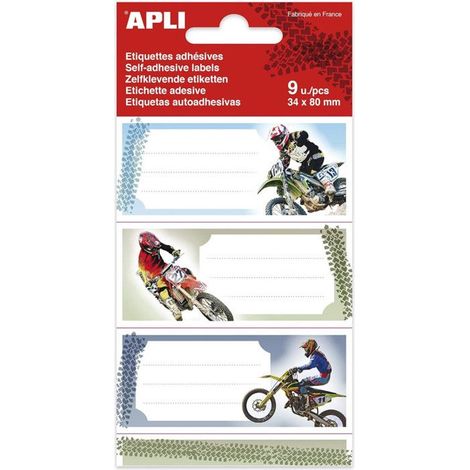 Étiquettes pour livre - AGIPA - 36 x 81 mm - Adhésif permanent - 3 planches de 3 étiquettes (1/2)