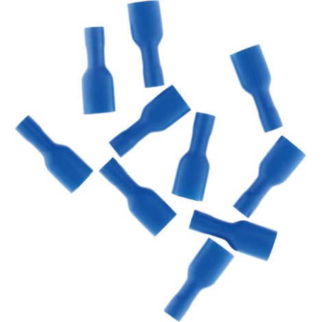 10 Kabelklemmen Blau Clips Fem Isoliert 6,3 mm