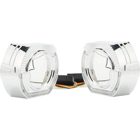 LED-Angel-Eyes-Halo-Ringe 12V 5W, 3-Zoll-Bi-Xenon-Scheinwerferringe, Weiß, linke/rechte Abdeckungen für Doppelscheinwerfer (1/5)