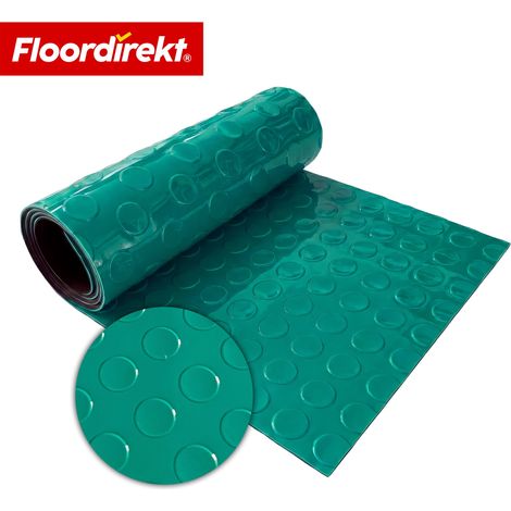 PVC-Bodenbelag Coin Mirror Coin-Optik Flachnoppen Grün 110 Breitex 50 cm