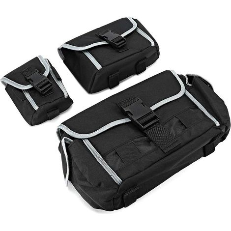 Sac de Rangement Universel en Toile pour Voiture, Lot de 3 Pochettes de Rangement pour un Environnement Propre et Bien rangé, Noir (1/5)