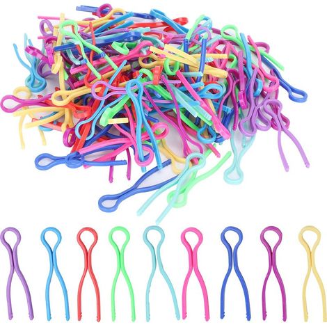 120 Bobinettes en plastique avec pince-fil, accessoires de broderie pour contrôle du fil (1/5)