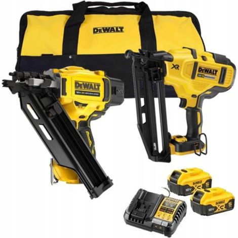 Kit Combo DEWALT 18V DCK246P2 (DCN930 + DCN660), 2x5.0Ah, TSTAK, Pistola Clavadora y Pistola de Clavos para Proyectos Profesionales, Alta Potencia y Durabilidad