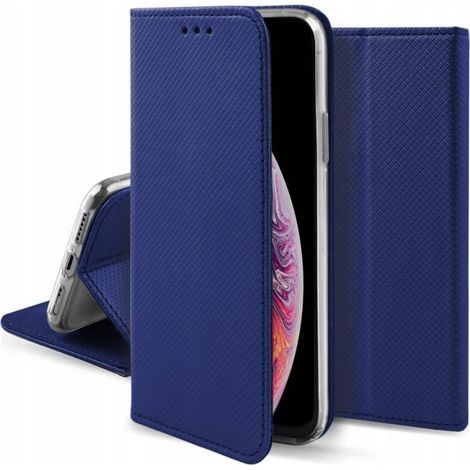 Custodia per SAMSUNG GALAXY S21 ULTRA MAGNET SMART BOOK BOOK BLU NAVY + VETRO (1/5)