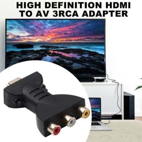 Adattatore da HDMI ad AV, convertitore da HDMI a RGB per componenti RCA, adattatore per sincronizzazione audio e video 1080P