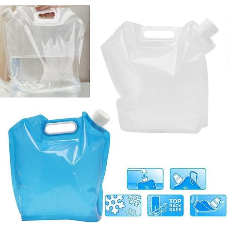 Sac à eau pliable de 5 L pour l'extérieur, idéal pour la voiture et le transport. (1/4)