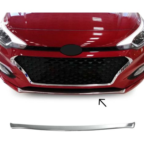 OMAC Garniture Inférieure de Pare-Chocs Avant Compatible avec Hyundai i20 2018 à 2021, Moulure Bande en Acier INOX Chromée (1/5)