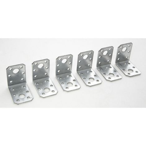 Satz mit 6 verzinkten Halterungen, 70x70x55 mm ALBERTS