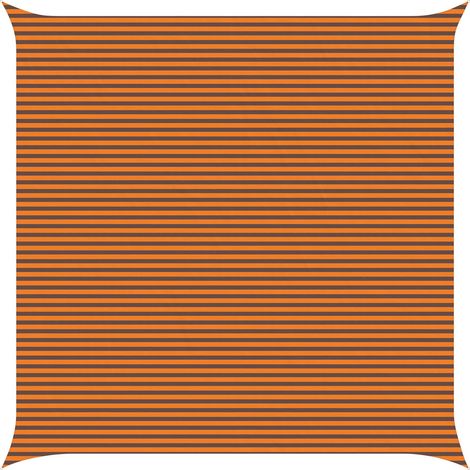 vidaXL Vela da ombra solare Arancione e Marrone 7 x 7 m
