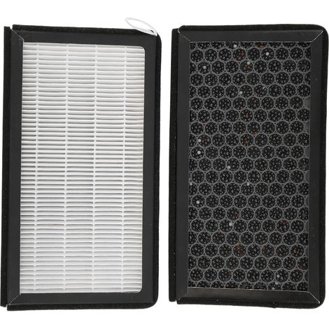 Deux filtres de climatisation, noir et blanc, adaptés aux Tesla Model 3 (modèles 2017-2020). (1/5)