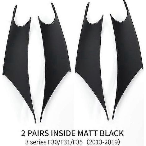Coques de protection en fibre de carbone ABS pour poignées de porte intérieures BMW Série 3 F30 F31 F35 (2012-2019) - Accessoires  Poignées de porte intérieures  - Lot de 2 - Noir mat (1/5)